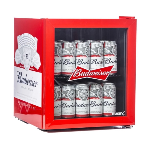 husky budweiser beer fridge